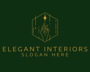 Elegant Cosmic Hand logo design