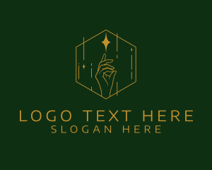 Spiritual - Elegant Cosmic Hand logo design