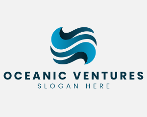 Creative Water Wave logo design