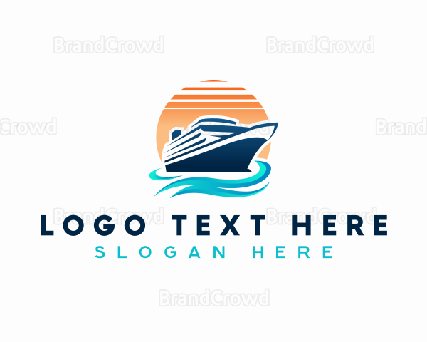 Cruise Ship Travel Getaway Logo