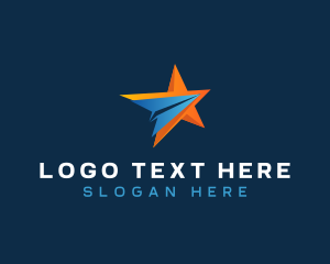 Paper - Plane Star Travel logo design
