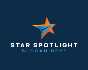 Plane Star Travel logo design