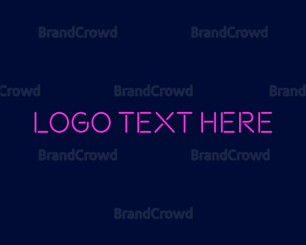 Bright Neon Pink Text Logo