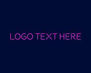 Hacker - Bright Neon Pink Text logo design