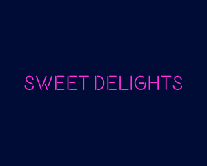 Bright Neon Pink Text logo design