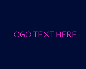 Typography - Bright Neon Pink Text logo design