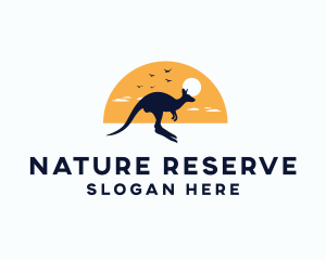 Reserve - Wild Kangaroo Animal logo design