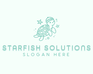 Starfish - Aquatic Turtle Beanie logo design