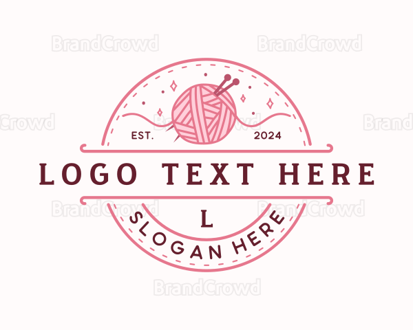 Crochet Knitting Yarn Logo