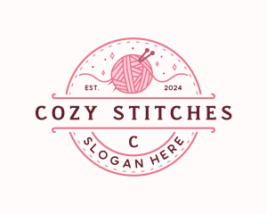 Crochet Knitting Yarn logo design