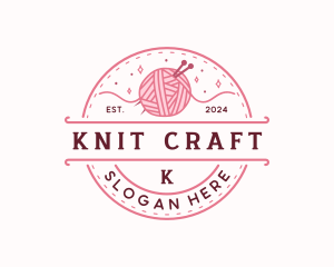 Crochet Knitting Yarn logo design