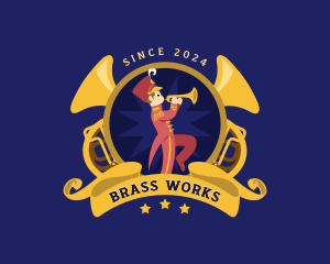 Marching Brass Band logo design