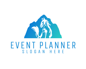 Himalayas - Blue Mountain Stallion logo design