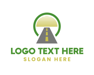 Highway - Logistics Sunset Road logo design