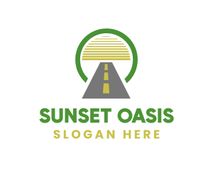 Logistics Sunset Road logo design