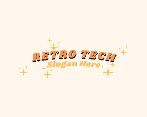 Retro Star Sparkle logo design