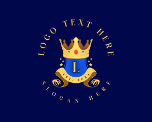 Boutique - Crown Shield King logo design