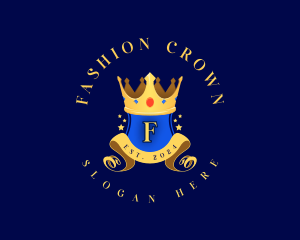 Crown Shield King logo design