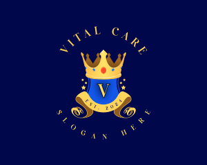 King - Crown Shield King logo design