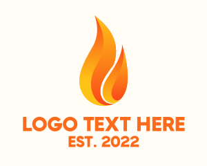 Heat - Hot Fire Flame logo design