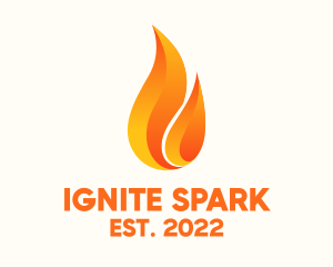 Spark - Hot Fire Flame logo design