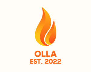 Hot Fire Flame logo design