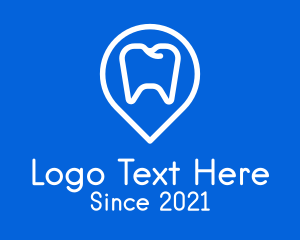 Teeth - Dentist Location Pin logo design