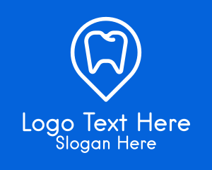 Dentist Location Pin Logo