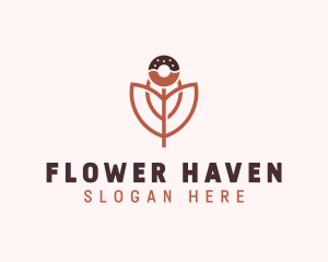 Donut Flower Confectionery logo design