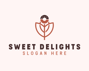 Donut Flower Confectionery logo design