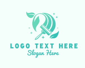 Clean - Sanitation Cleaning Wiper logo design
