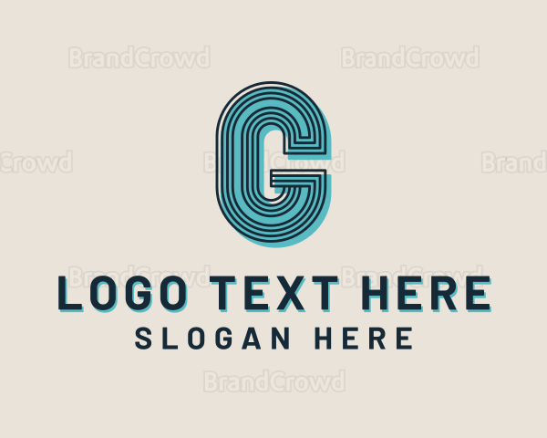 Modern Stripes Media Letter G Logo