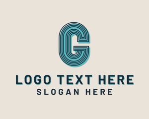 Fashion - Modern Stripes Media Letter G logo design