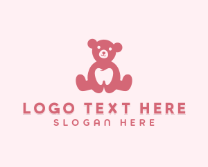 Pediatric - Tooth Dentist Bear logo design