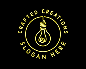 Custom - Neon Light Bulb Signage logo design