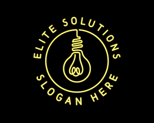 Studio - Neon Light Bulb Signage logo design