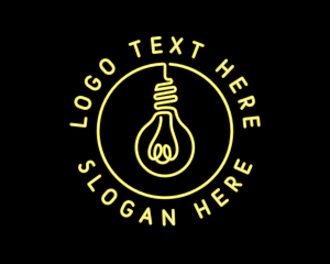 Signage - Neon Light Bulb Signage logo design