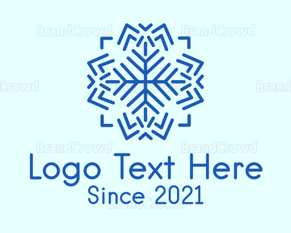 Winter Weather Snowflake Logo