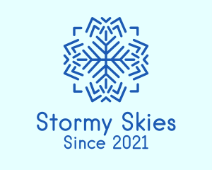 Winter Weather Snowflake logo design