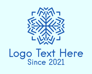 Frost - Winter Weather Snowflake logo design