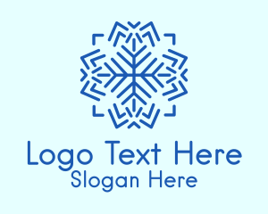 Winter Weather Snowflake Logo