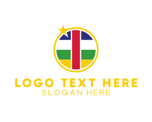 Country - Central African Flag logo design