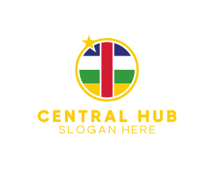 Central African Flag logo design
