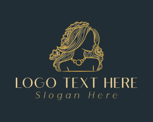 Styling - Floral Golden Lady logo design