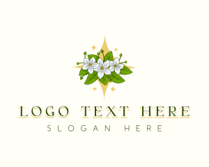 Gardening - Sampaguita Blossom Flower logo design