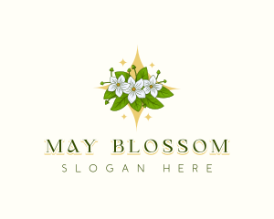 Sampaguita Blossom Flower logo design