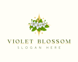 Sampaguita Blossom Flower logo design