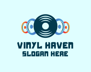 Vinyl - Vinyl Record Speakers logo design