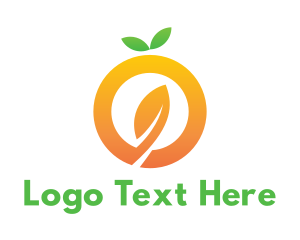 Orange Leaf Fruit Logo