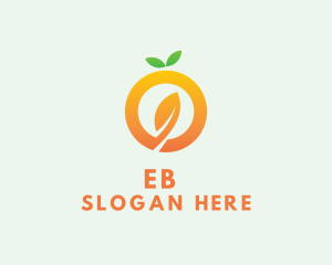 Vegetarian - Organic Orange Leaf Letter O logo design